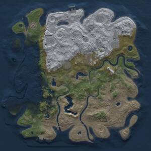 Thumbnail Rust Map: Procedural Map, Size: 4500, Seed: 1873698920, 16 Monuments