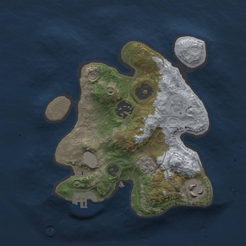 Rust Map: Procedural Map, Size: 2200, Seed: 1666840174, 8 Monuments