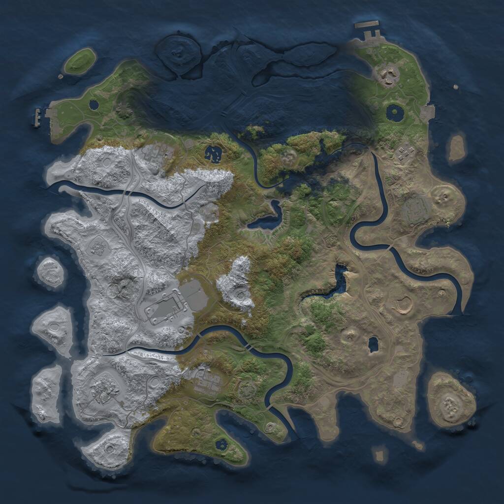 Rust Map: Procedural Map, Size: 4250, Seed: 184682898, 15 Monuments