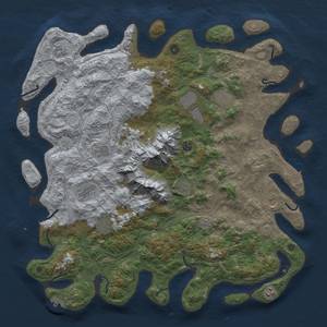 Thumbnail Rust Map: Procedural Map, Size: 5000, Seed: 934310912, 19 Monuments