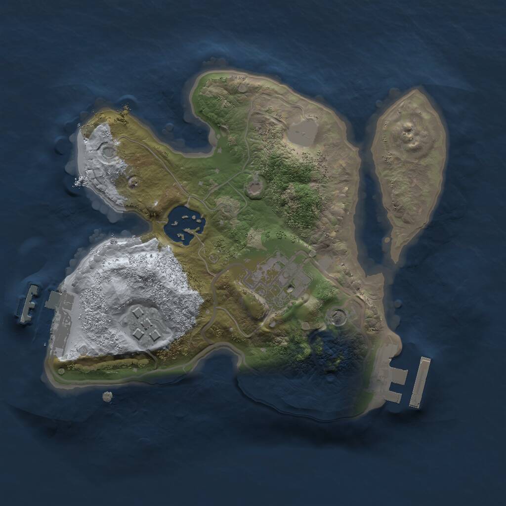 Rust Map: Procedural Map, Size: 2000, Seed: 280506683, 7 Monuments
