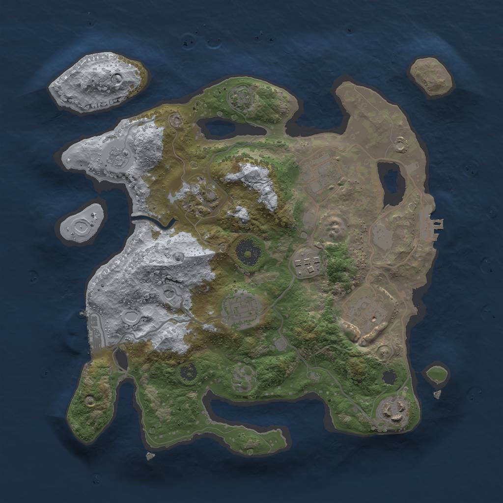 Rust Map: Procedural Map, Size: 3000, Seed: 18154, 14 Monuments