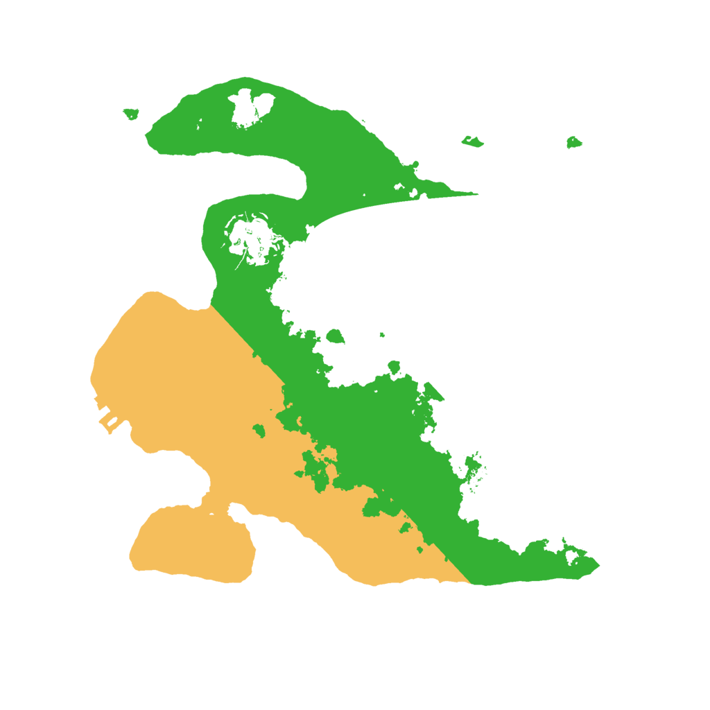 Biome Rust Map: Procedural Map, Size: 2500, Seed: 351073493