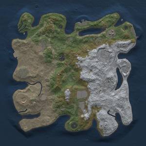 Thumbnail Rust Map: Procedural Map, Size: 3500, Seed: 832315037, 16 Monuments