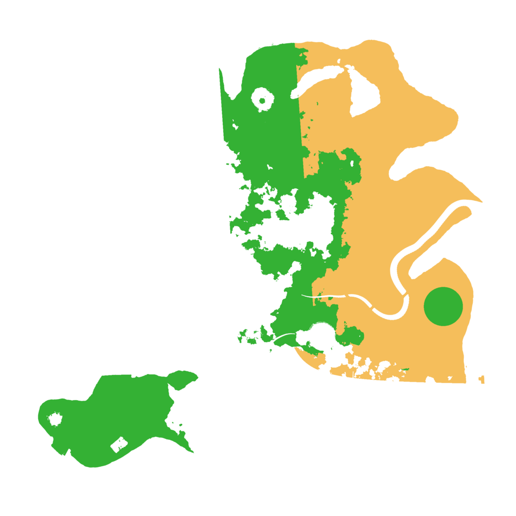 Biome Rust Map: Procedural Map, Size: 3500, Seed: 16618