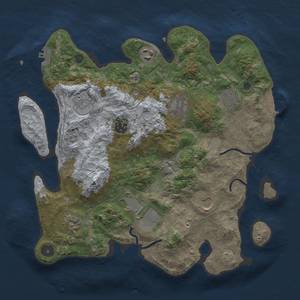 Thumbnail Rust Map: Procedural Map, Size: 3500, Seed: 1329410828, 16 Monuments