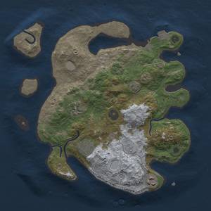 Thumbnail Rust Map: Procedural Map, Size: 3000, Seed: 1092661168, 10 Monuments