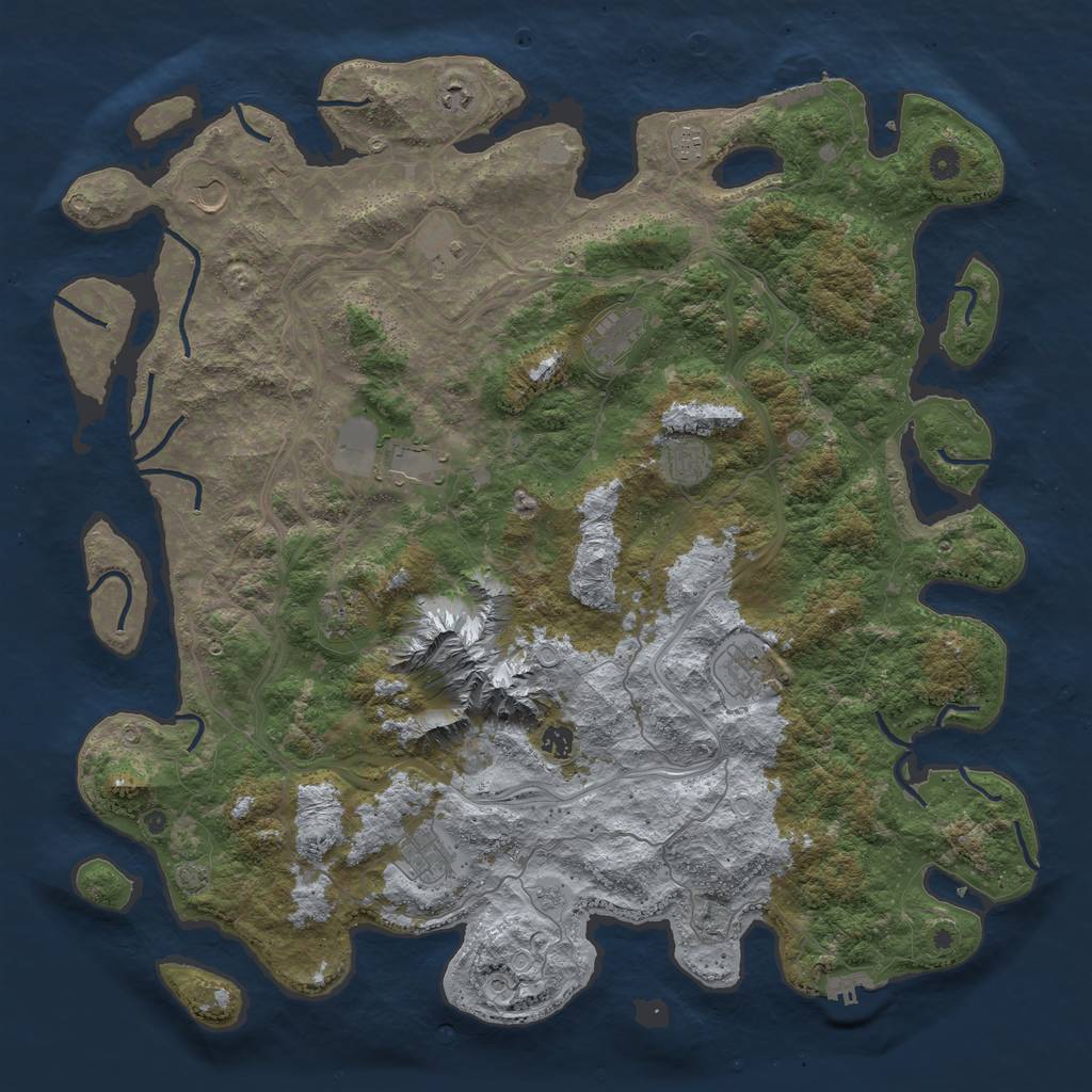 Rust Map: Procedural Map, Size: 5000, Seed: 362795840, 19 Monuments