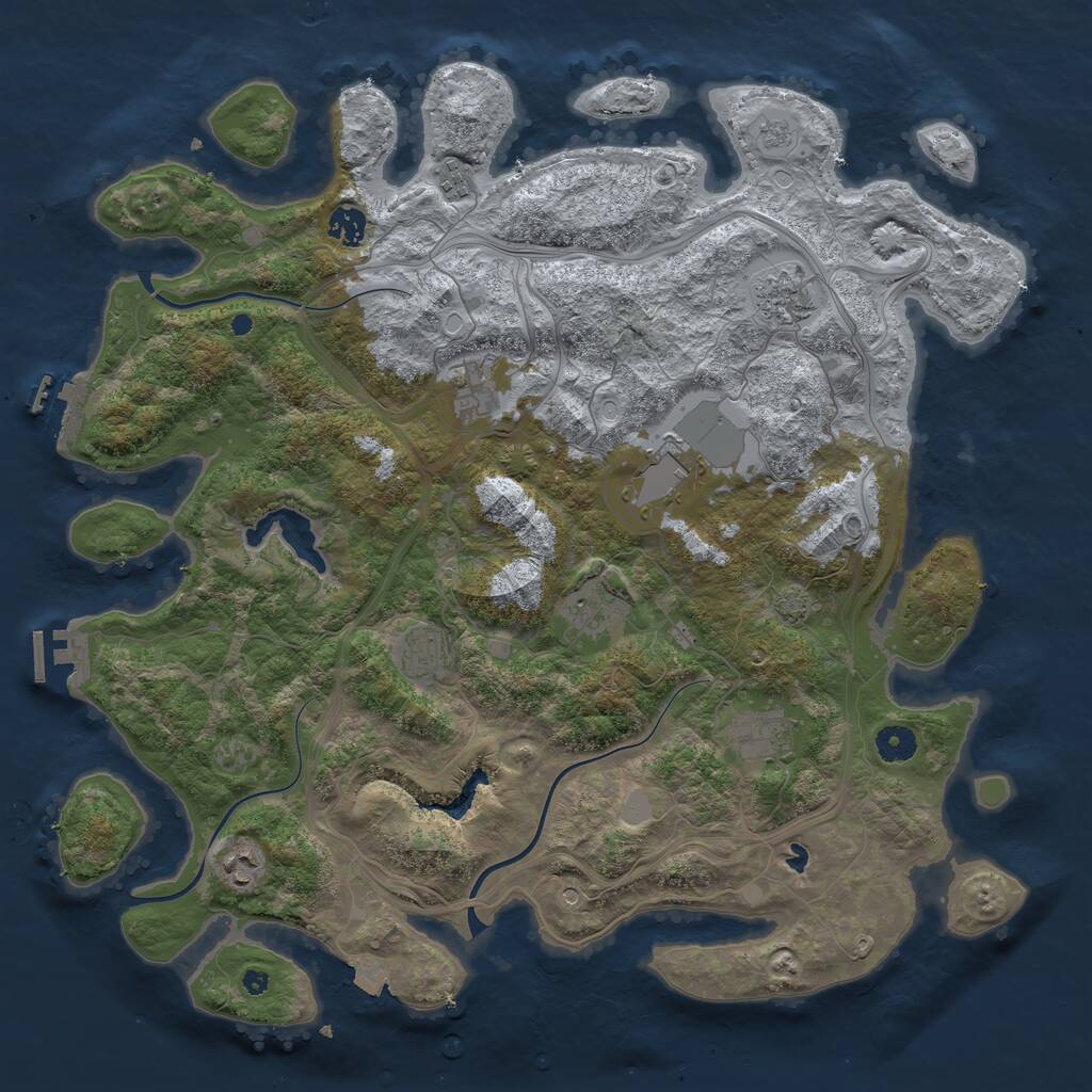 Rust Map: Procedural Map, Size: 4250, Seed: 182470108, 15 Monuments