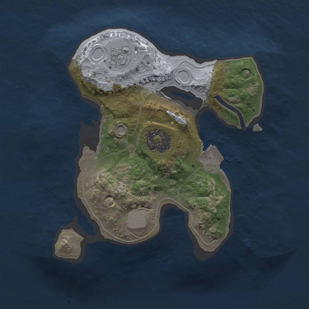 Rust Map: Procedural Map, Size: 1800, Seed: 88861937, 4 Monuments