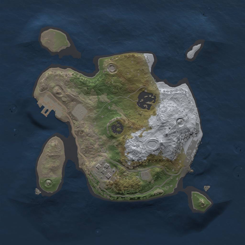Rust Map: Procedural Map, Size: 2000, Seed: 84253681, 7 Monuments
