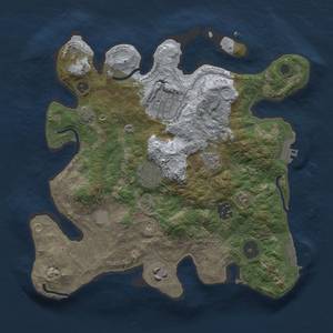 Thumbnail Rust Map: Procedural Map, Size: 3000, Seed: 25200, 12 Monuments