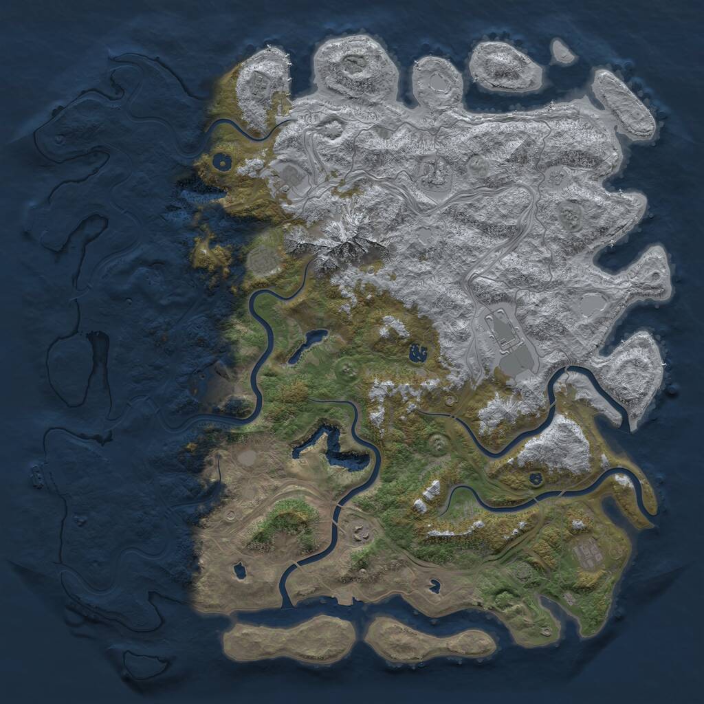 Rust Map: Procedural Map, Size: 5500, Seed: 63452, 15 Monuments