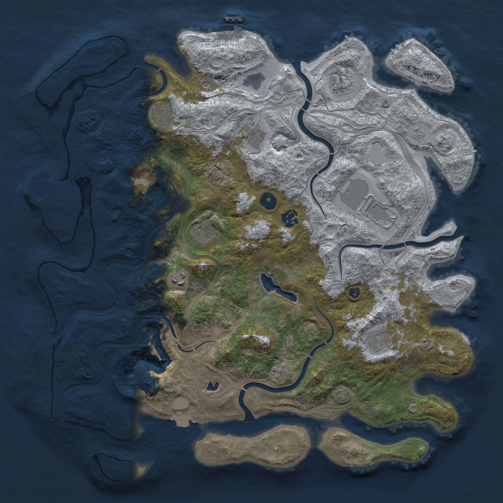 Rust Map: Procedural Map, Size: 4500, Seed: 63452, 15 Monuments