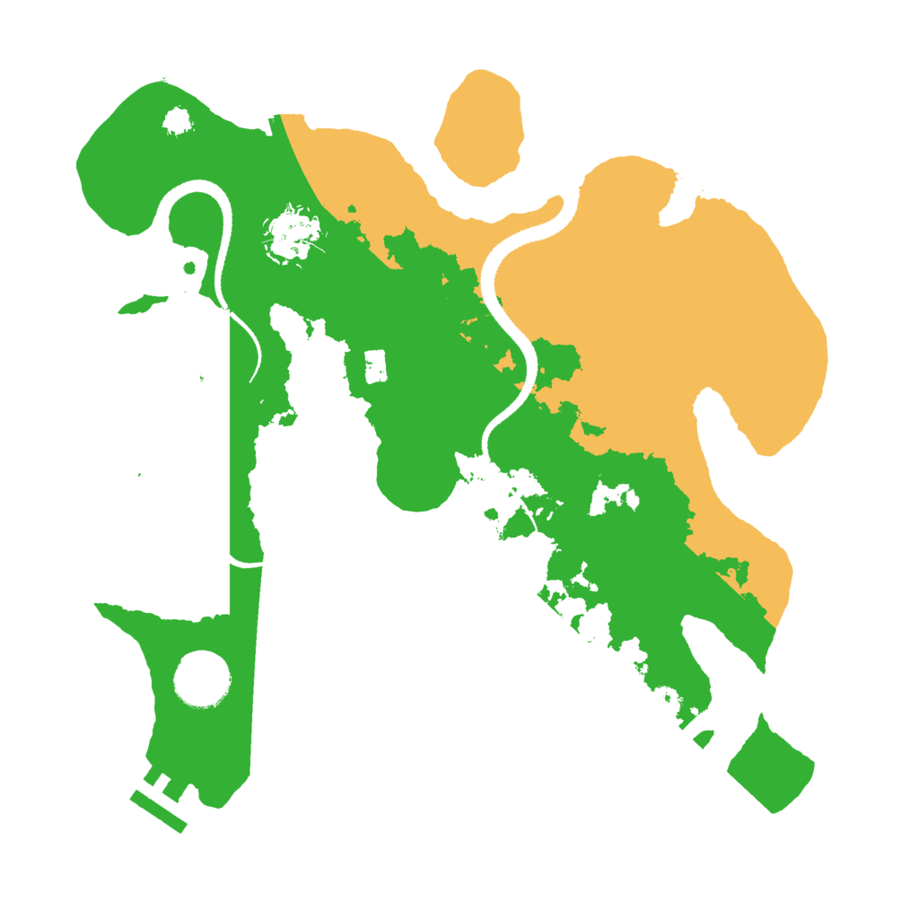 Biome Rust Map: Procedural Map, Size: 3000, Seed: 1233382246