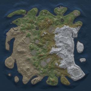 Thumbnail Rust Map: Procedural Map, Size: 4000, Seed: 1006741723, 18 Monuments