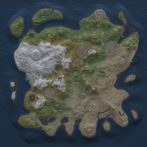 Thumbnail Rust Map: Procedural Map, Size: 3500, Seed: 95240686, 16 Monuments