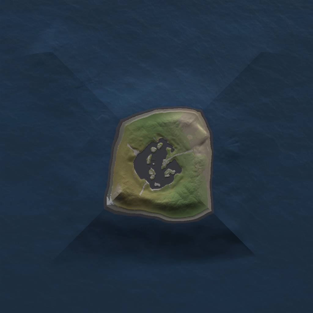 Rust Map: Barren, Size: 1000, Seed: 3340, 3 Monuments