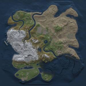 Thumbnail Rust Map: Procedural Map, Size: 3500, Seed: 1165443945, 13 Monuments