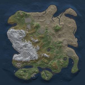 Thumbnail Rust Map: Procedural Map, Size: 3500, Seed: 1165443945, 16 Monuments