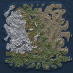 Thumbnail Rust Map: Procedural Map, Size: 5000, Seed: 27118, 17 Monuments