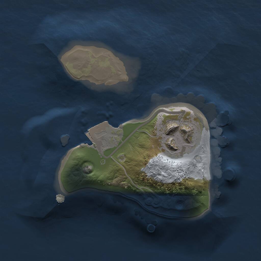 Rust Map: Procedural Map, Size: 1200, Seed: 1105967237, 2 Monuments