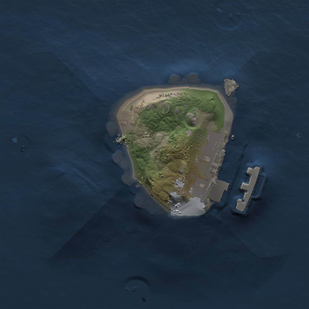 Rust Map: Procedural Map, Size: 1000, Seed: 1662628016, 2 Monuments