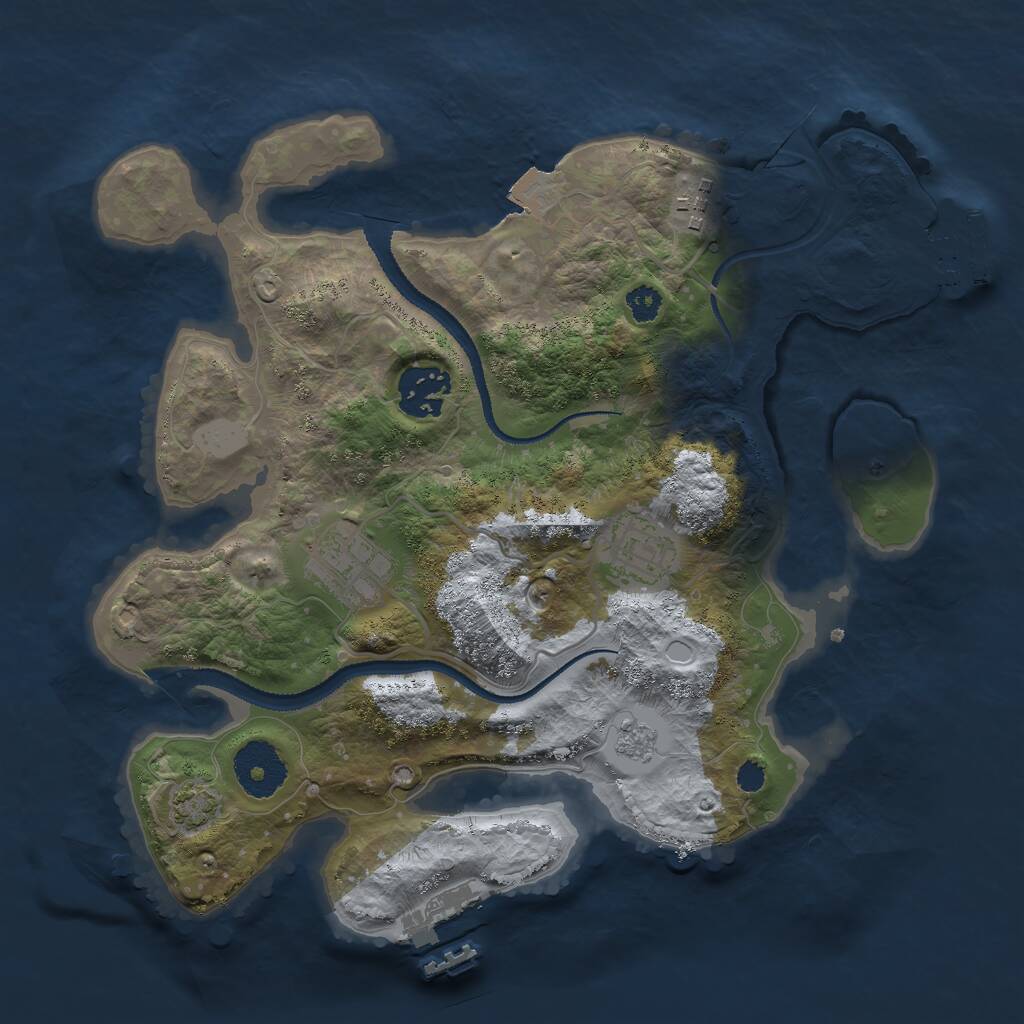 Rust Map: Procedural Map, Size: 2900, Seed: 1662628016, 9 Monuments