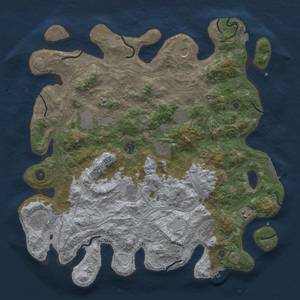 Thumbnail Rust Map: Procedural Map, Size: 4444, Seed: 101310155, 18 Monuments