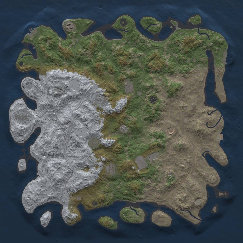 Rust Map: Procedural Map, Size: 4800, Seed: 31, 19 Monuments