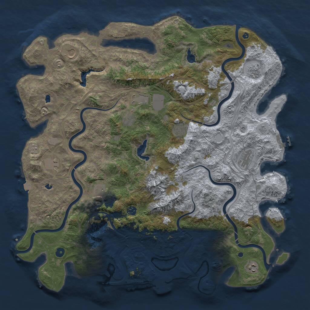 Rust Map: Procedural Map, Size: 5000, Seed: 15035466, 17 Monuments