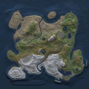 Thumbnail Rust Map: Procedural Map, Size: 3000, Seed: 1572094959, 9 Monuments