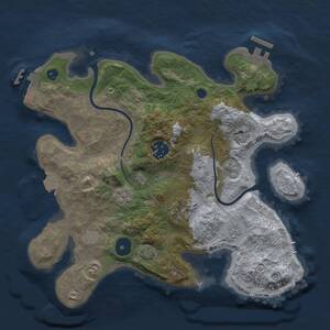 Thumbnail Rust Map: Procedural Map, Size: 2850, Seed: 14, 8 Monuments