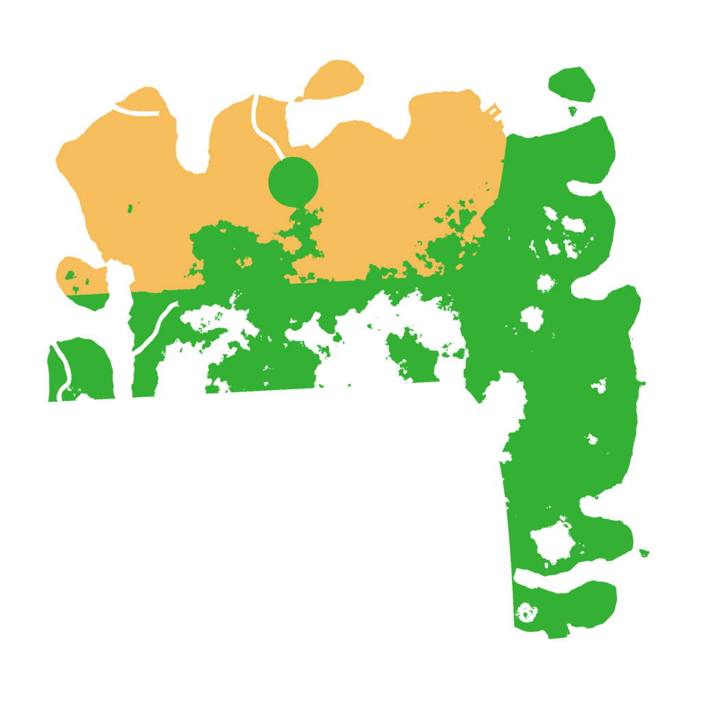 Biome Rust Map: Procedural Map, Size: 3700, Seed: 131289055