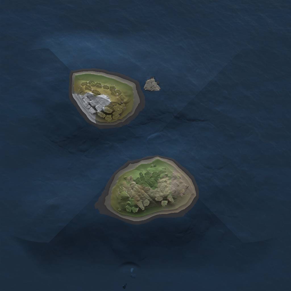 Rust Map: Procedural Map, Size: 1000, Seed: 905855862, 3 Monuments