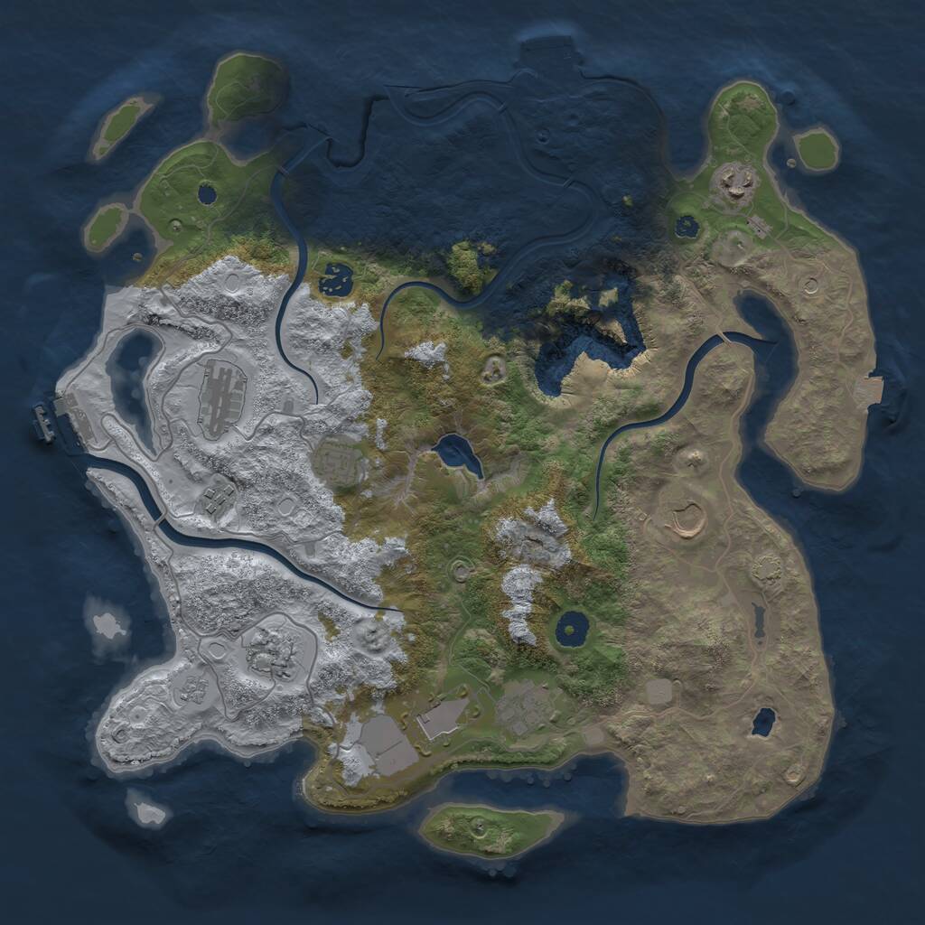 Rust Map: Procedural Map, Size: 4000, Seed: 20777288, 15 Monuments