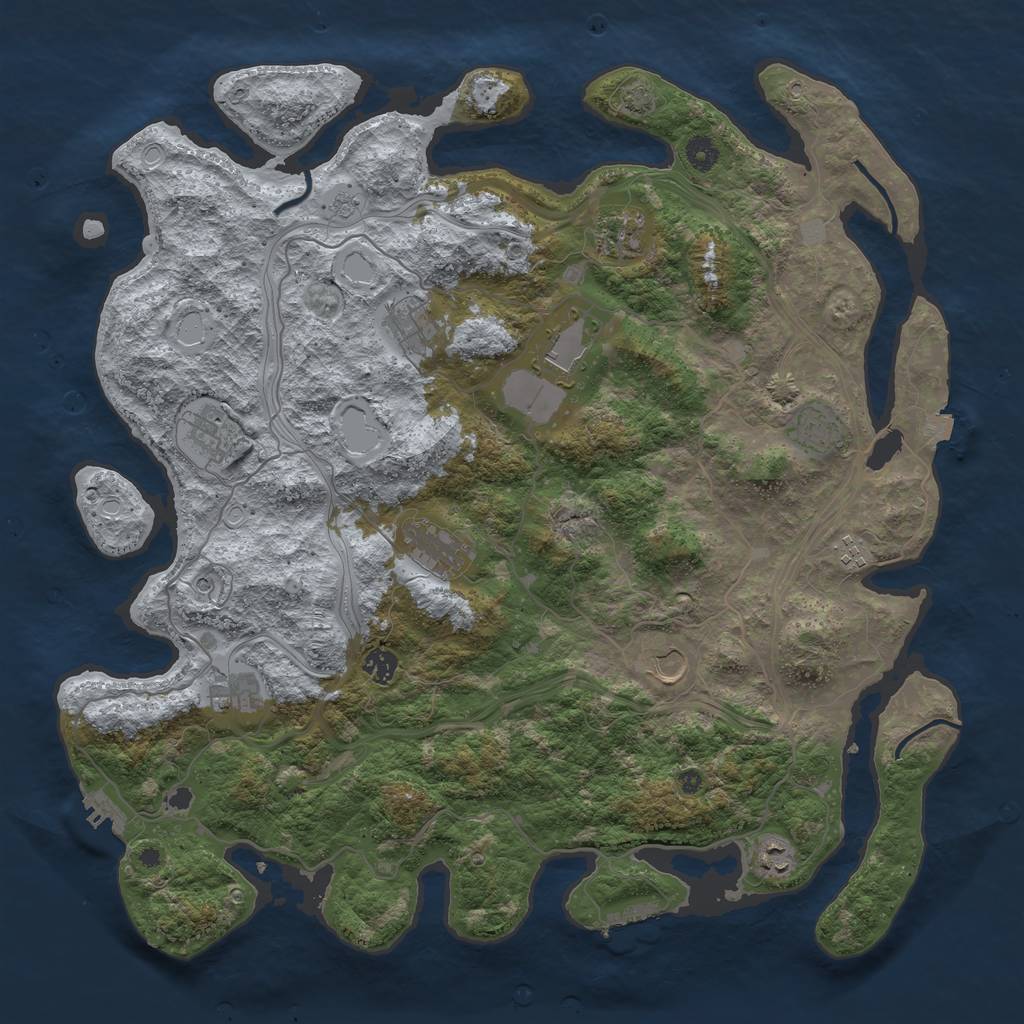 Rust Map: Procedural Map, Size: 4500, Seed: 191792331, 19 Monuments