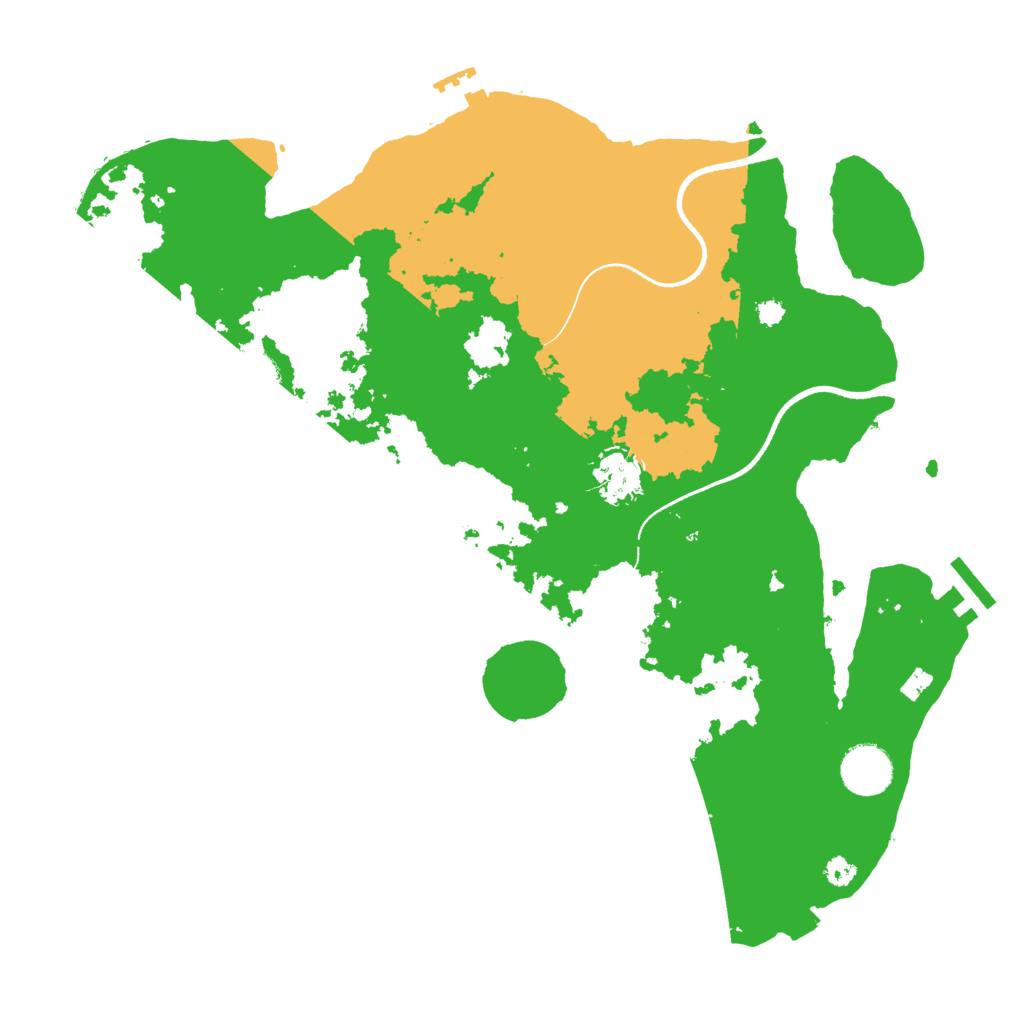 Biome Rust Map: Procedural Map, Size: 3500, Seed: 10596559