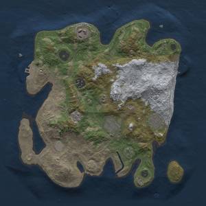 Thumbnail Rust Map: Procedural Map, Size: 3000, Seed: 1086200088, 13 Monuments