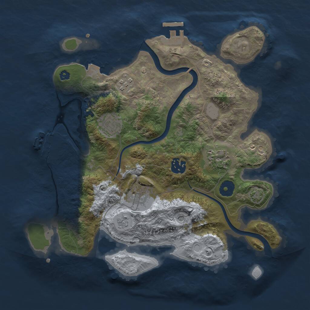 Rust Map: Procedural Map, Size: 3000, Seed: 1737567772, 11 Monuments