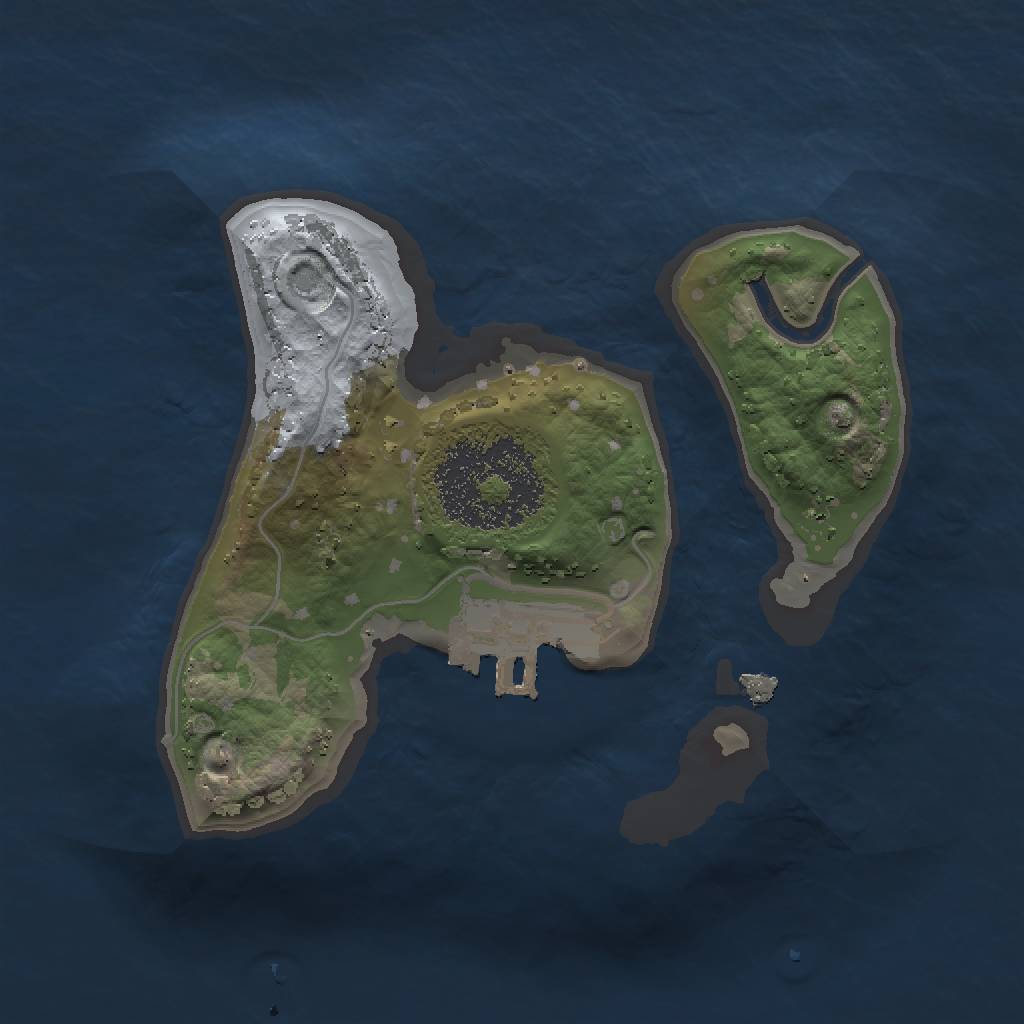 Rust Map: Procedural Map, Size: 1500, Seed: 848766523, 4 Monuments
