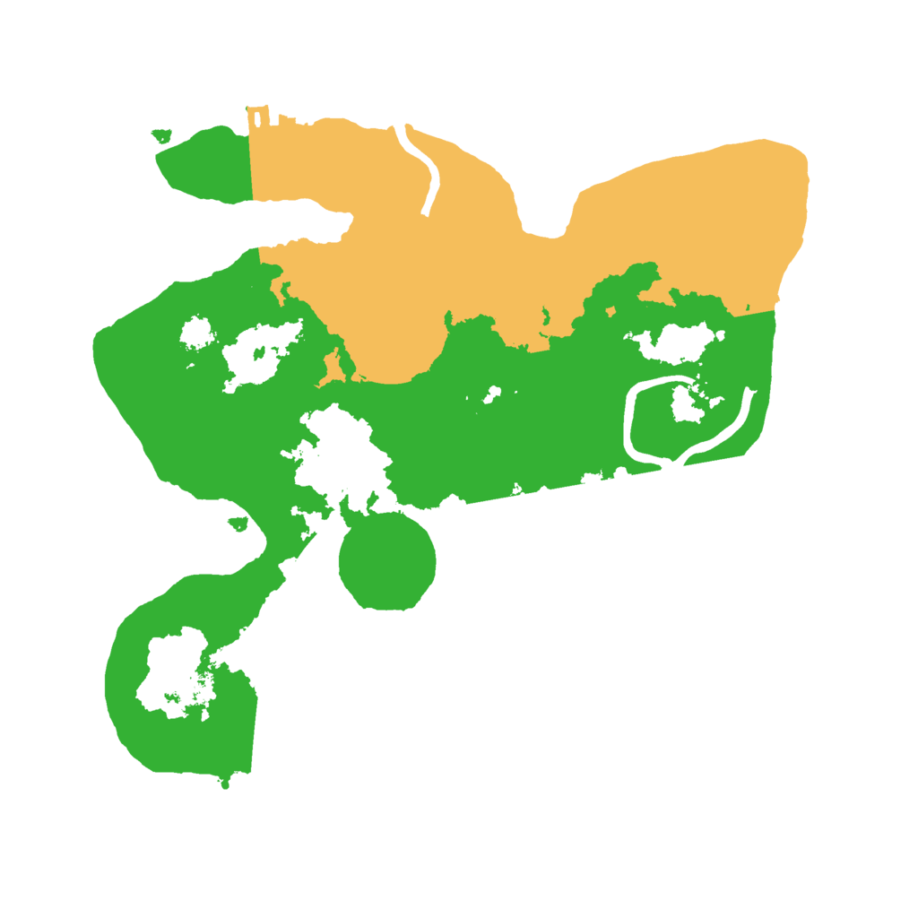 Biome Rust Map: Procedural Map, Size: 2500, Seed: 2104410323