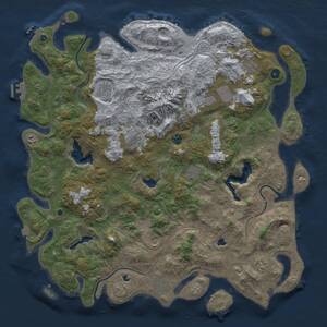 Thumbnail Rust Map: Procedural Map, Size: 5000, Seed: 854619375, 17 Monuments