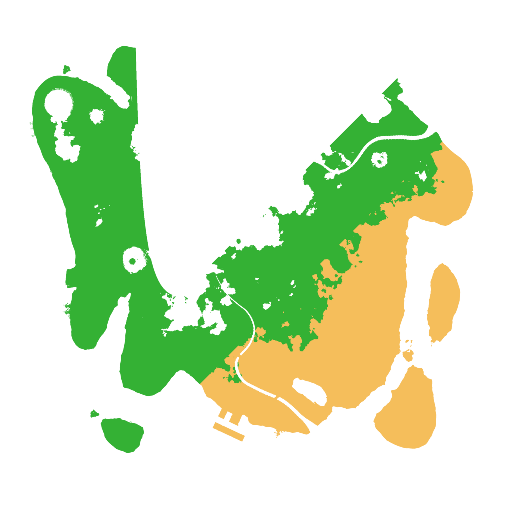 Biome Rust Map: Procedural Map, Size: 3169, Seed: 2000