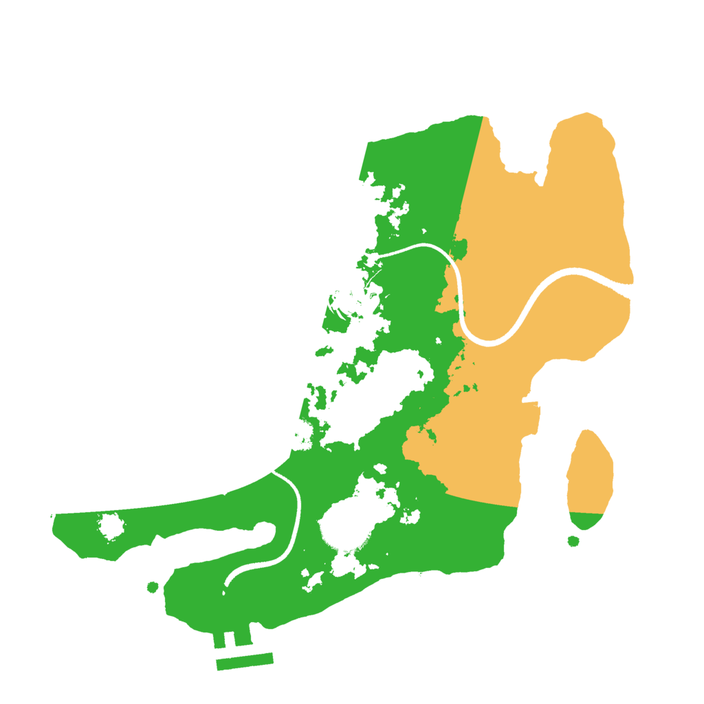 Biome Rust Map: Procedural Map, Size: 2500, Seed: 15190490