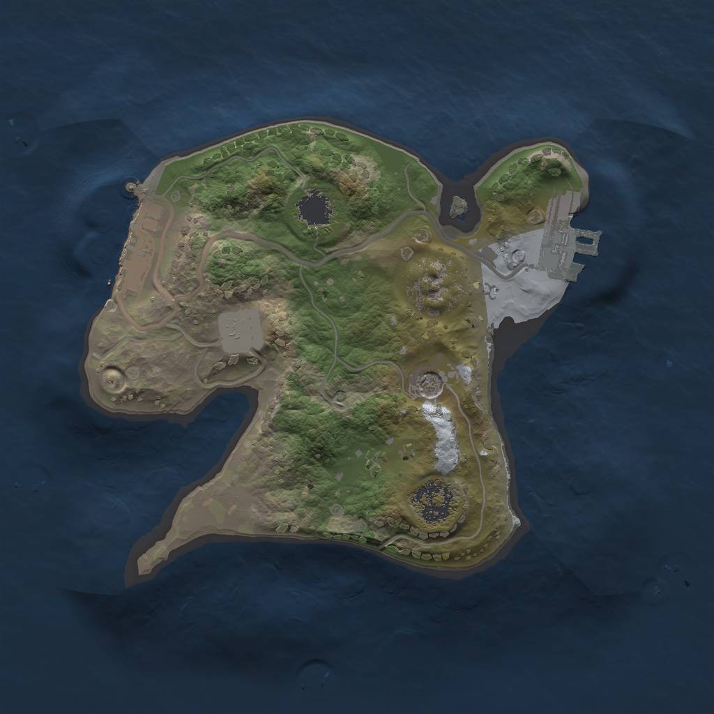 Rust Map: Procedural Map, Size: 1750, Seed: 1907487694, 6 Monuments