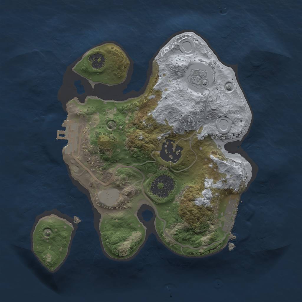 Rust Map: Procedural Map, Size: 2000, Seed: 818462421, 7 Monuments