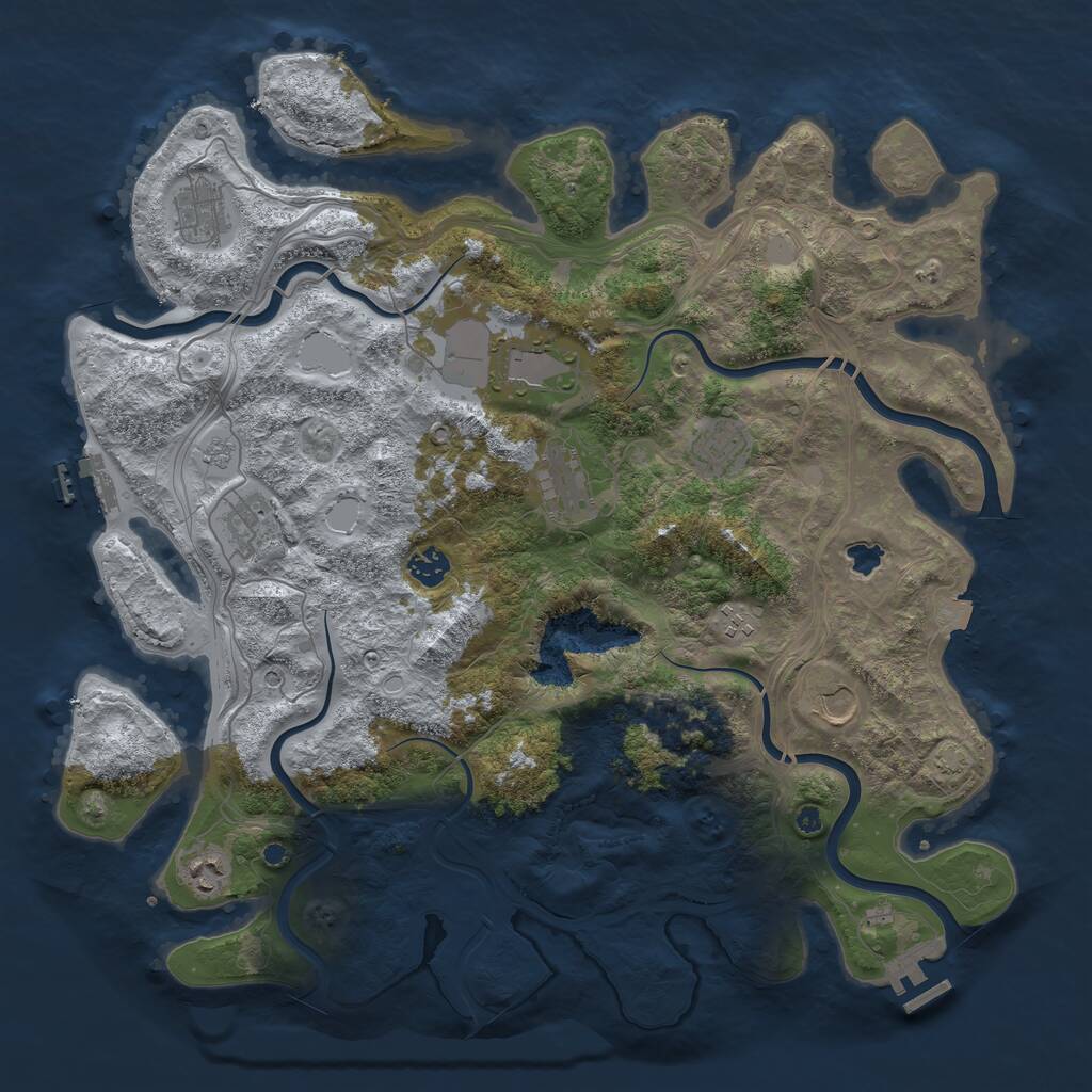 Rust Map: Procedural Map, Size: 4250, Seed: 87155609, 15 Monuments
