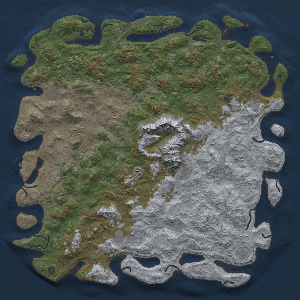 Rust Map: Procedural Map, Size: 6000, Seed: 106563038, 19 Monuments