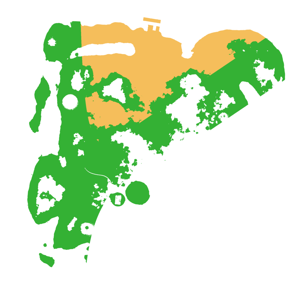 Biome Rust Map: Procedural Map, Size: 3500, Seed: 18629